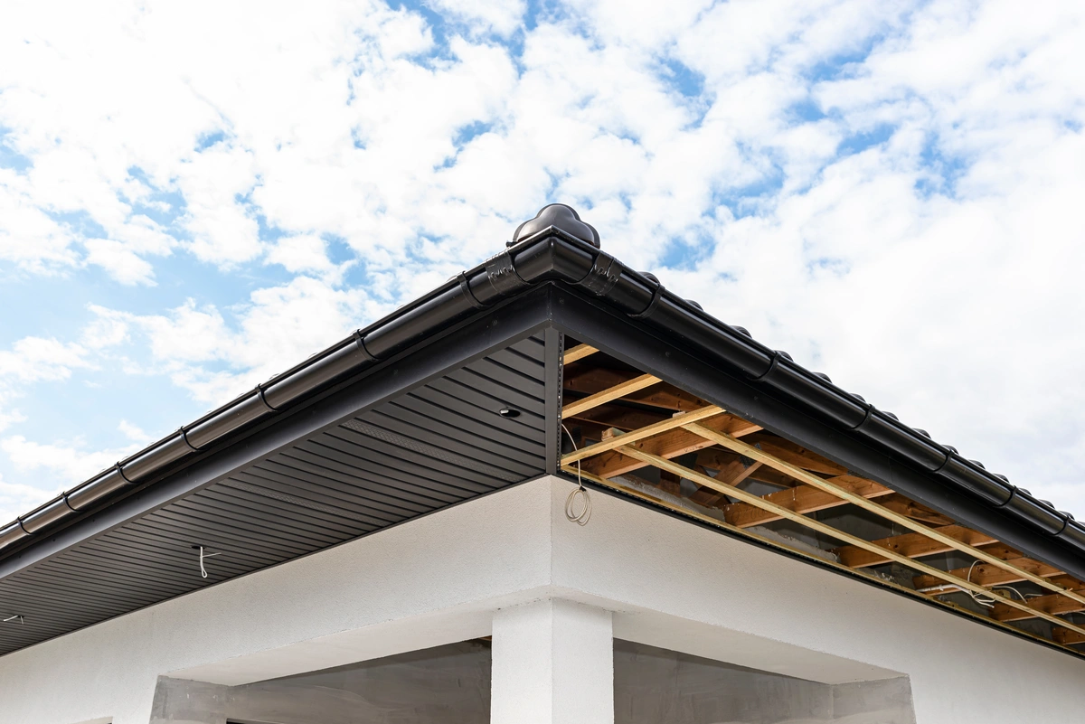 Black soffit and fascia installed on a Tampa home